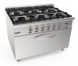 Saro Gasfornuis + Gasoven 6 Pits LQ - Model LQ / Cug6fm